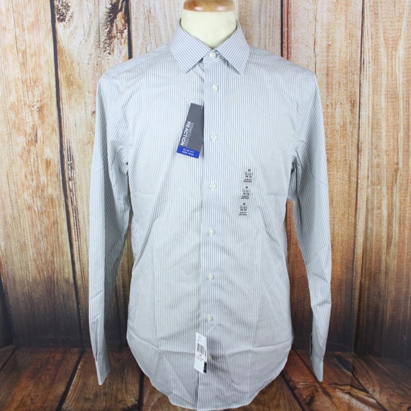 Kenneth Cole Men's Non Iron Slim Fit Dress Shirt - Picture 2 of 8